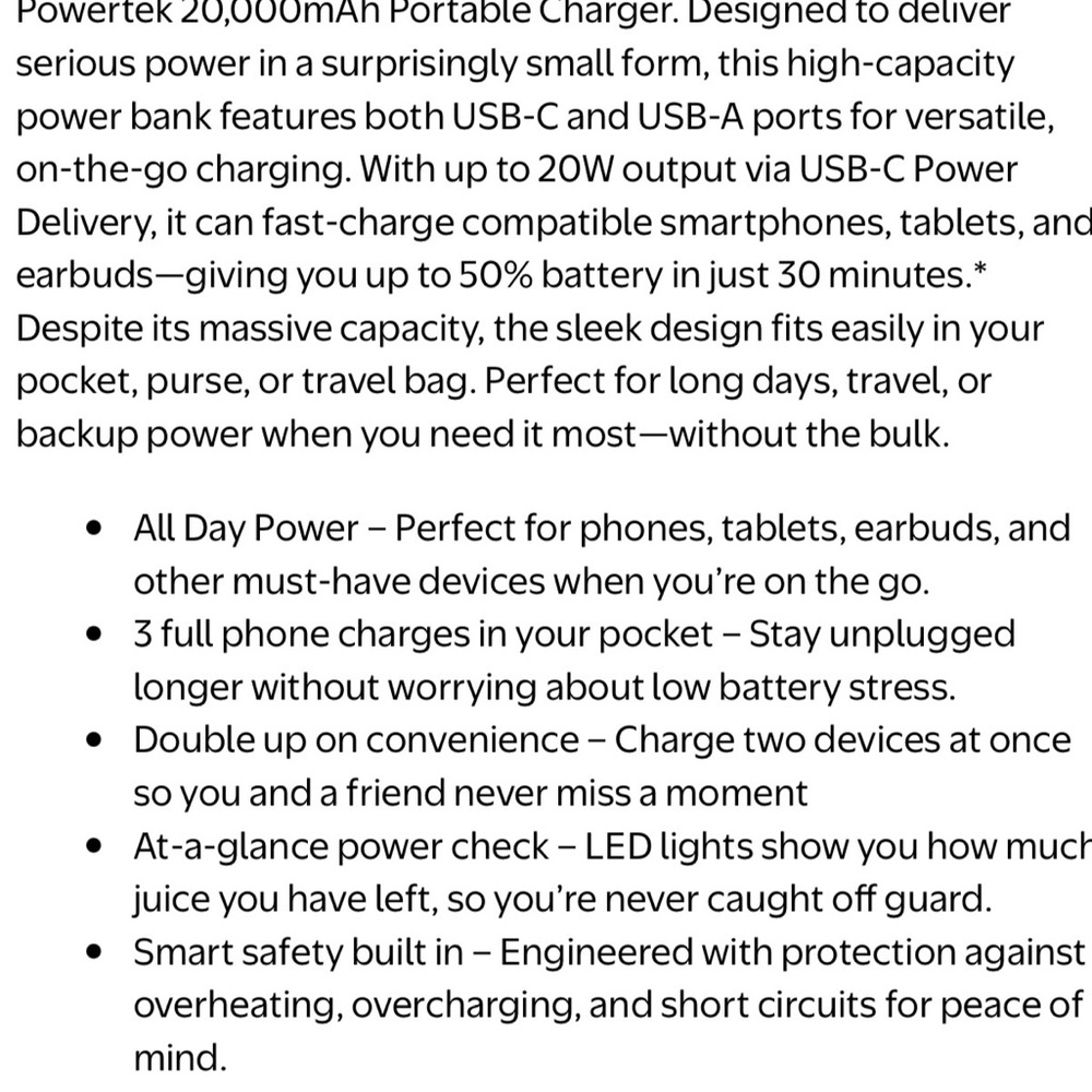 Black Power Bank 20000mAh - Picture 5 of 6